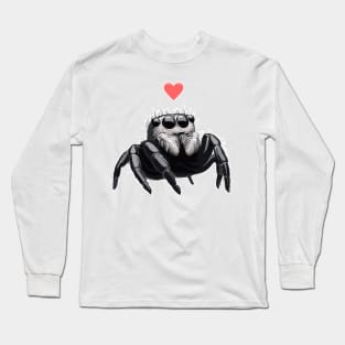 Cute jumping spider of love Long Sleeve T-Shirt